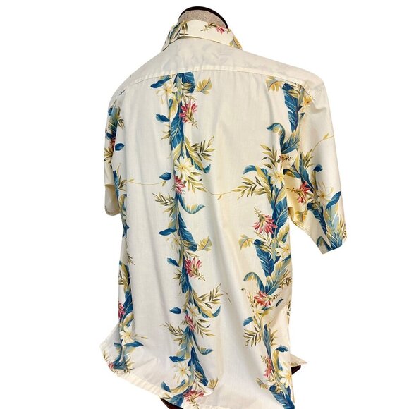 Vintage Mango Okinawa Original Hawaiian Shirt Floral Print Short Sleeve Large - Picture 3 of 7
